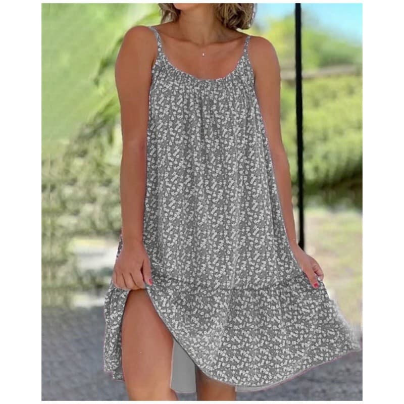 S-5XL Vestido Feminino Saia Feminina Estilo Pastoral Bainha Grande Floral Suspender Colete