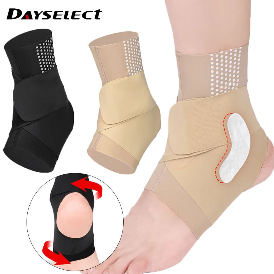 DAYSELECT 1 Peça Tornozelo Cinta Silicone Antiderrapante Compressão Absorção De Choque Basquete Pé Guarda