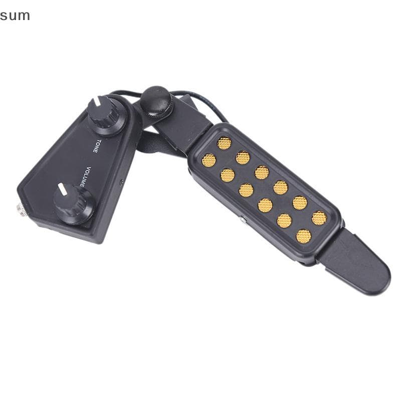 [sum] Microfone De Som Clipado Fio Amplificador Pi Up De Guitarra Elétrica Acústica De 12 Furos BR