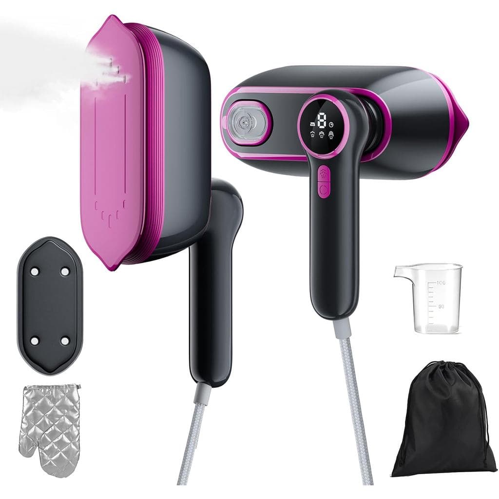 Ferro a Vapor Vertical 2 em 1 - Vaporizador de Roupas Portátil e Ferro de Passar, Ferro de Viagem Leve, 1200 Watts (0,8