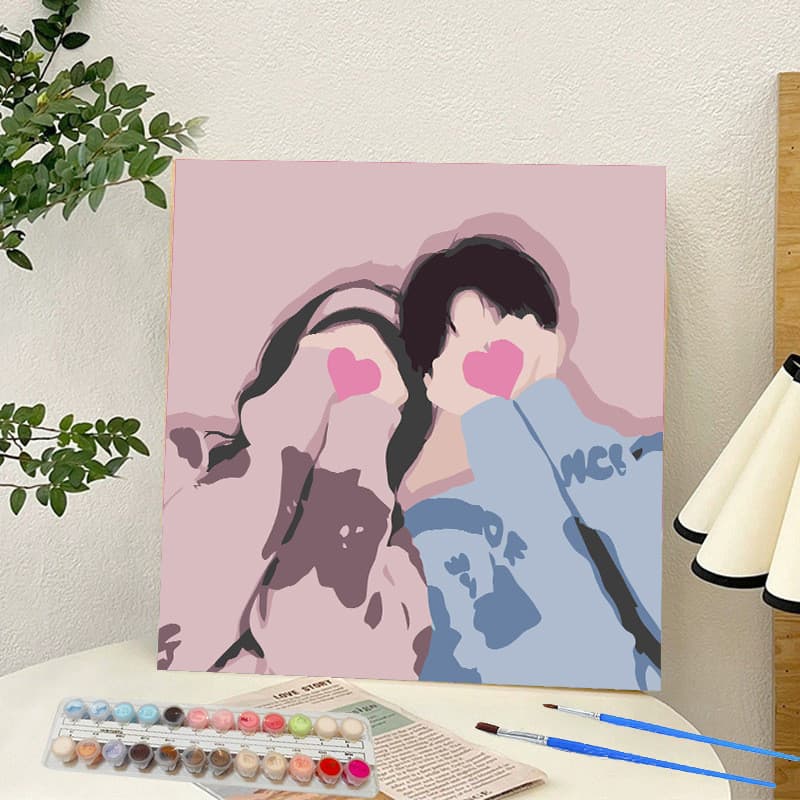 Pintura digital a óleo de paisagem, imagem colorida pintada à mão, presente único