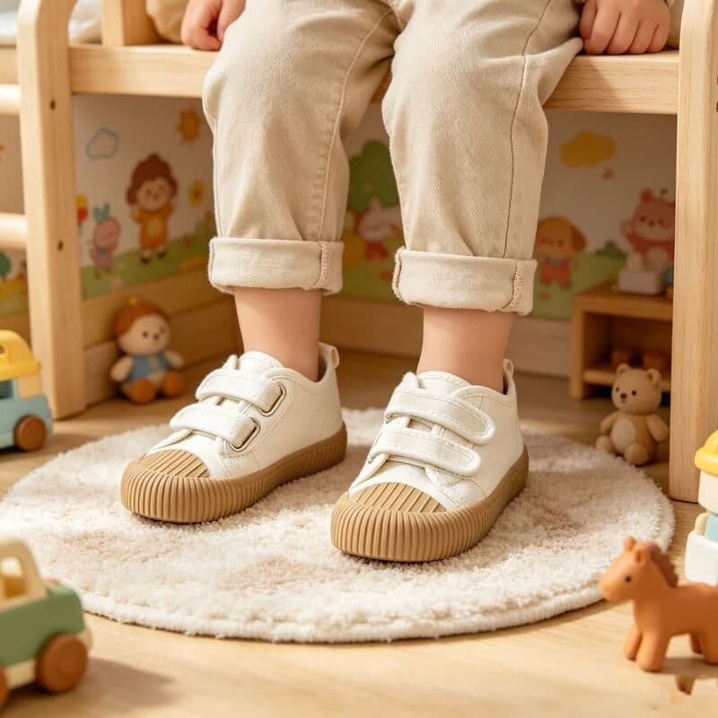 Bedoha primavera verão outono sapatos infantis sapatos de lona 1-6 anos de idade meninos meninas Velcro biscoito sapatos