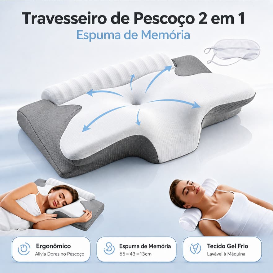2em1 Travesseiro Ortopedico E Cervical Travesseiro Ajustável Combing The pain In Column, Headaches