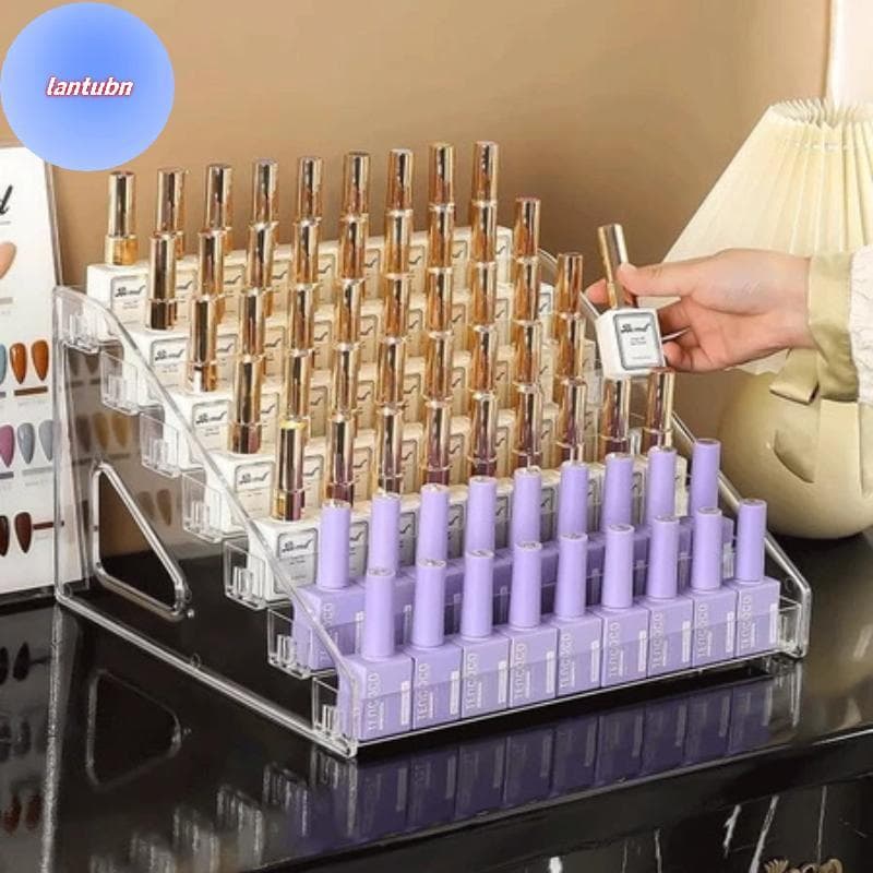 LANTUBN Organizador De Maquiagem Transparente Multifuncional Caixa De Armazenamento De Cosméticos Para Esmalte Batom Tit