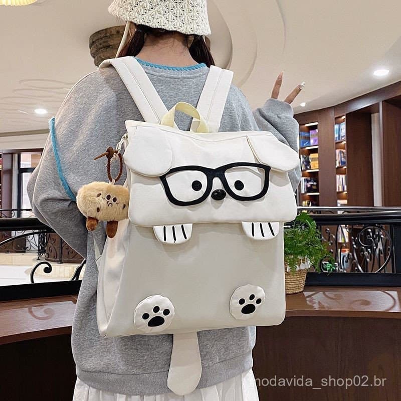 [SJB] Mochila escolar grande e fofa, versão coreana combinada para estudantes, mochila macia e charmosa para KCPP