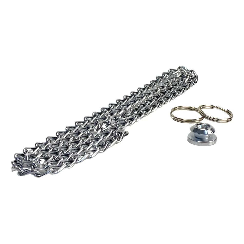 2x Kit Corrente Basculante 1m + 2 Argolas + 1 Calota Cromada