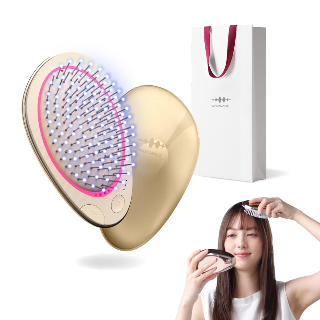 escova de cabelo wavewave ems ion care LED vermelho cabelo liso escova de almofada presente aniversário mulher esposa n