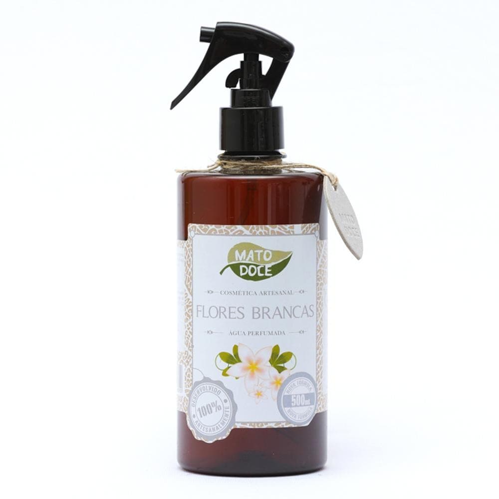 Água Perfumada Ambiente Roupa Flores Brancas 500ml Mato Doce Home Spray