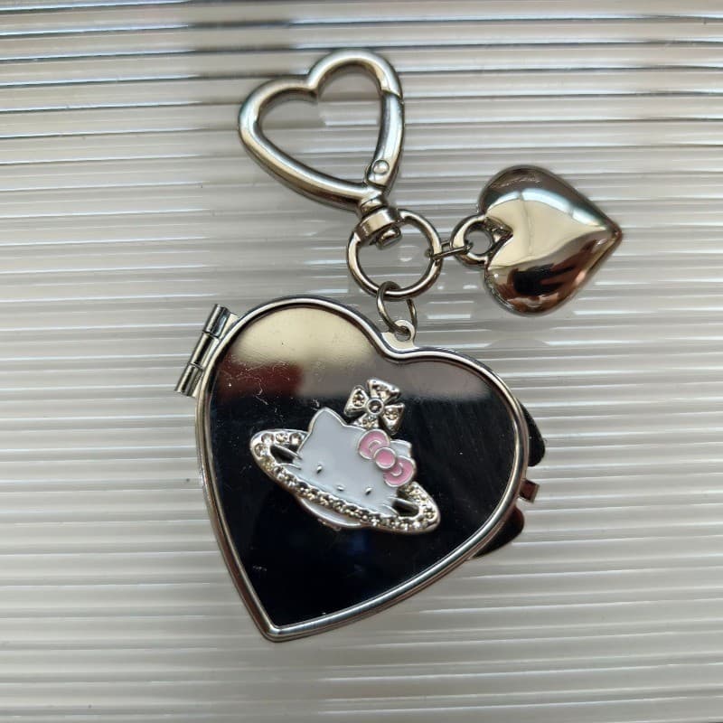 Feito À Mão Requintado Metal Retro Bonito Gatinho Amor Pingente Chaveiro Saco Ins Decoração