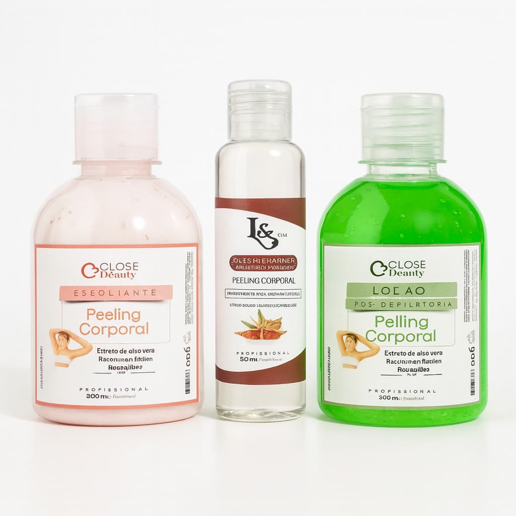 Kit Pré e Pós Depilação Gel Esfoliante Loção Pós Depilatória e Óleo Hidratante Removedor 3 itens
