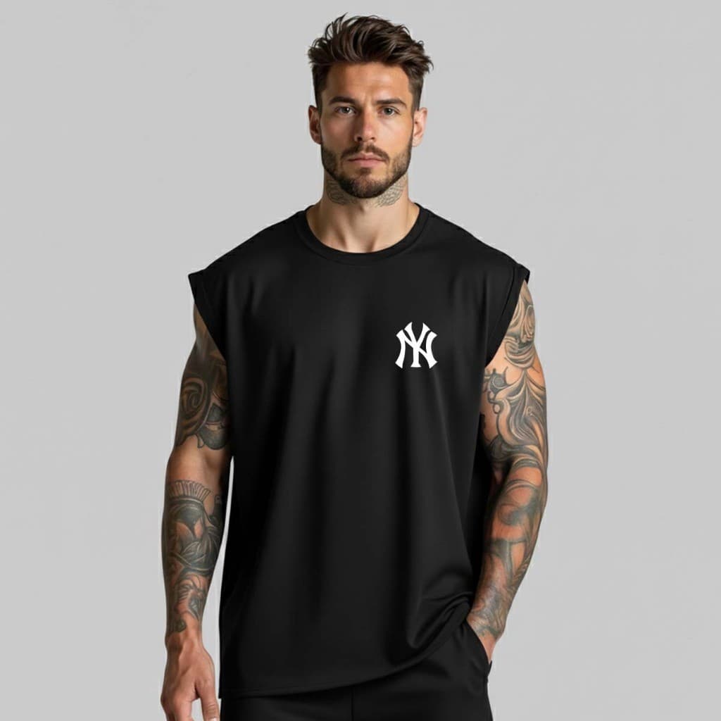Regata Machão New York NY Oversized Camiseta Camisa Streetwear Algodão Cavada