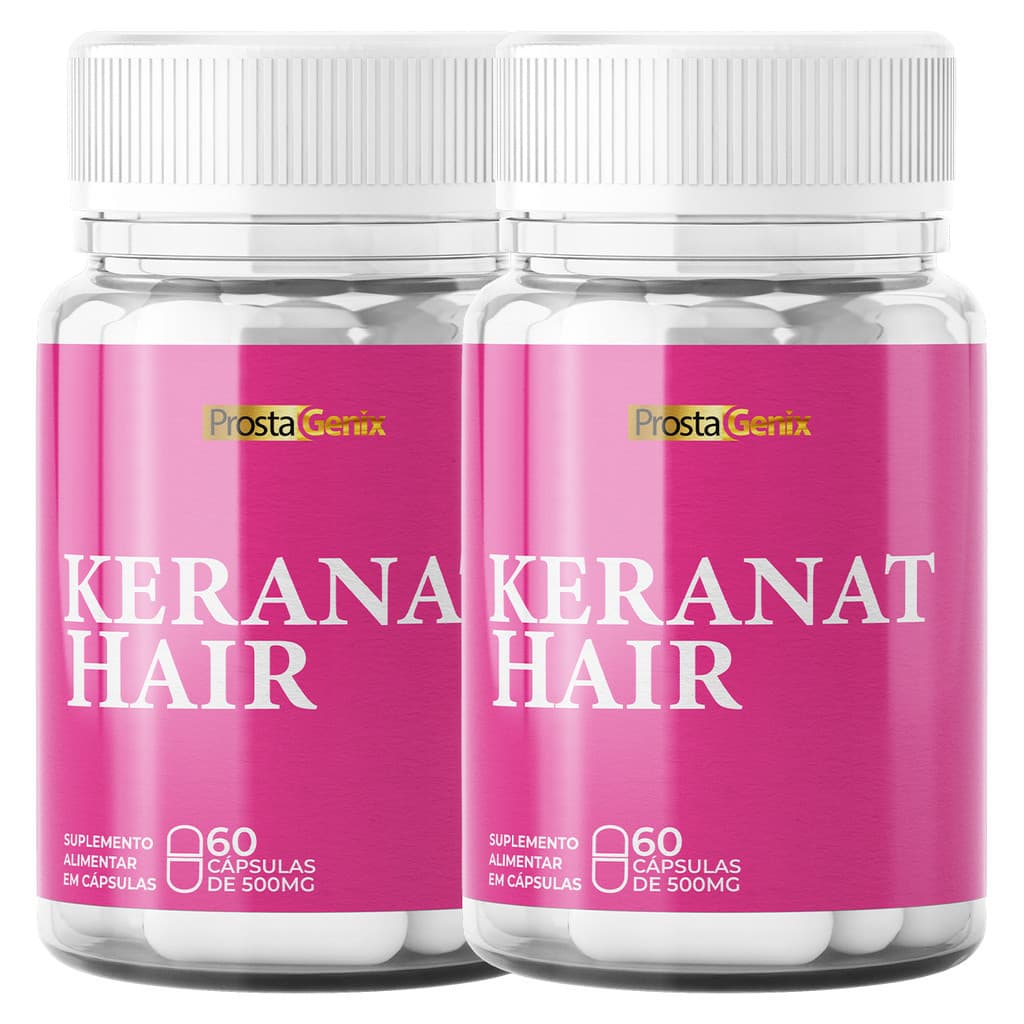 2x Keranat Hair 60 cápsulas 500mg - Original | Envio Imediato