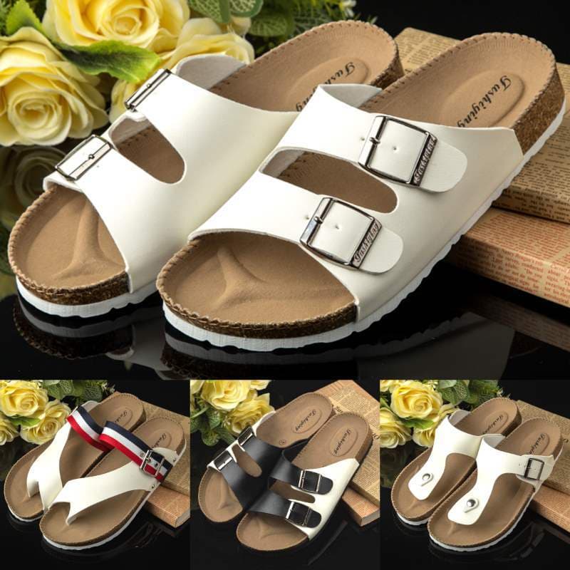 Casal chinelos de cortiça masculino verão exterior usar antiderrapante sapatos de praia sandálias masculinas chinelos ve