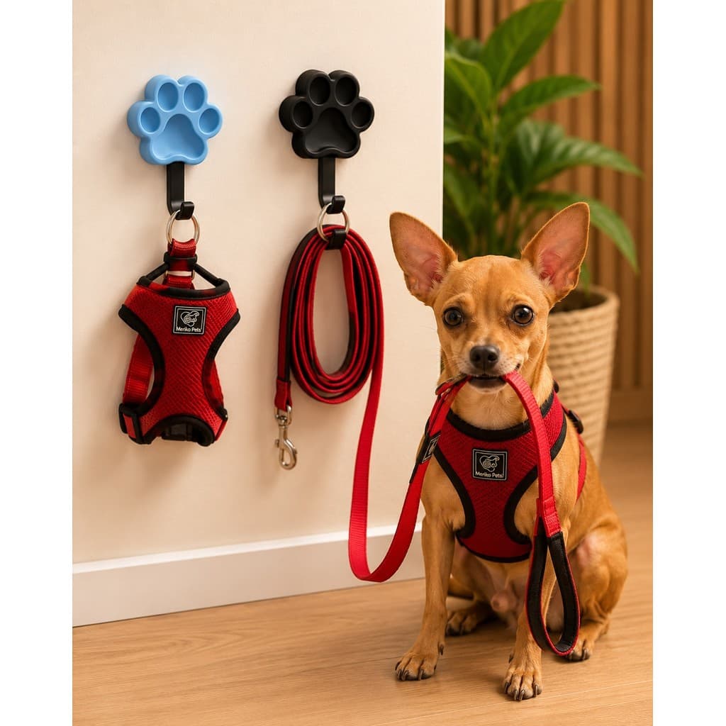 Suporte de Parede Patinha Pet | Gancho Decorativo para Coleira, Guia e Chaves | Impressão 3D Premium