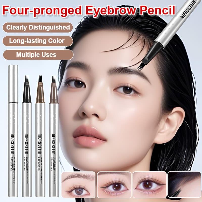 [Resistente à Água] Caneta de Sobrancelha 4 Pontas/Look Natural/Durável