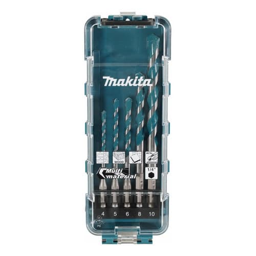Jogo de Brocas Makita E-16732 Multiuso 5 Peças Kit Brocas Profissional para Furadeira Parafusadeira