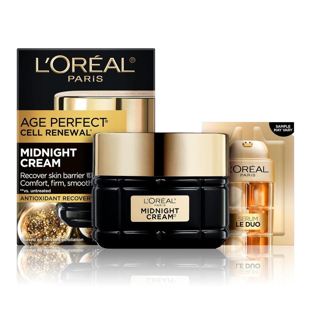L'Oréal Paris Age Perfect Creme Noturno Antienvelhecimento, Hidratante Facial com Manteiga de Karité para Reduzir Rugas