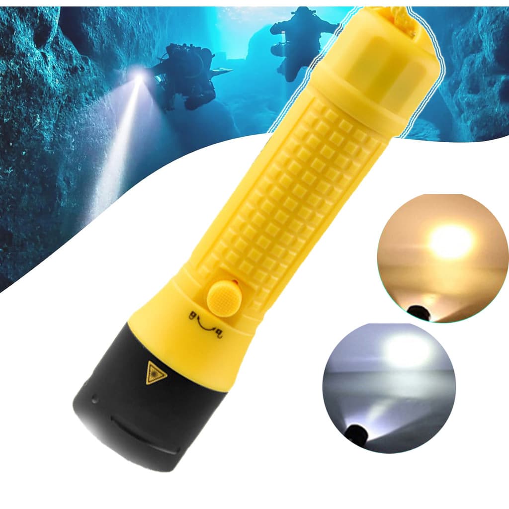 Lanterna De Mergulho 30000LM LED Foco Longo À Prova D'água Noite Submersível Pesca IPX8 Luz Subaquática
