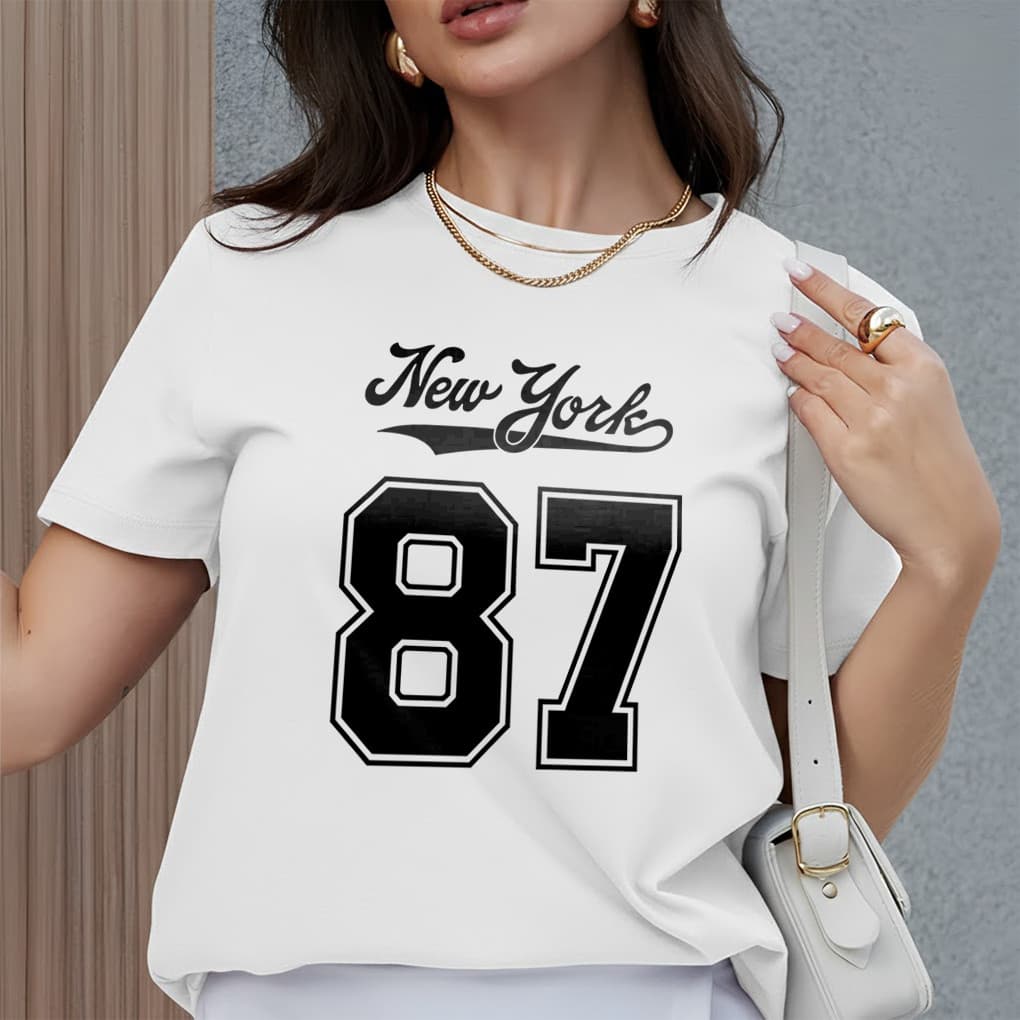 Camiseta Feminina Estampada Modelo New York 87 100% Algodão Premium Especial Confortável