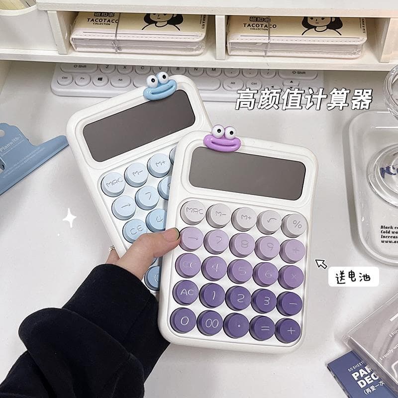 Calculadora fofa estilo deusa, material de escritório de alto valor, contabilidade financeira dedicada, computador peque
