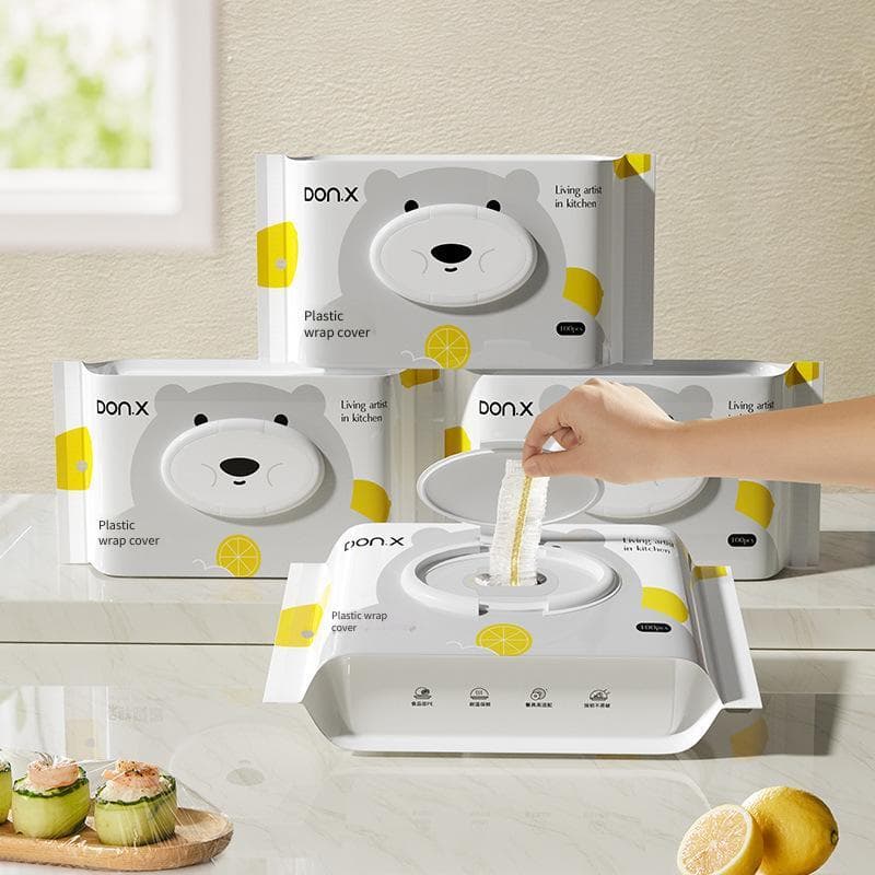 Capa Descartável Para Preservação De Frutas , Uso De Cozinha , Grau Alimentício , Desenhada , Folha De Envoltório De Plá