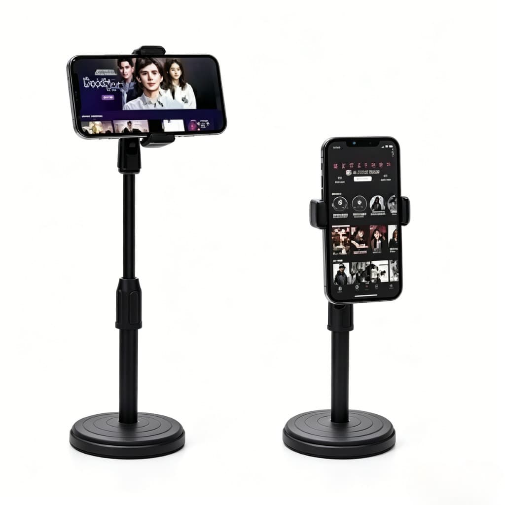Suporte Tripé de Mesa para Smartphone 360° Ajustável Ideal para Vídeos, Fotos e Lives