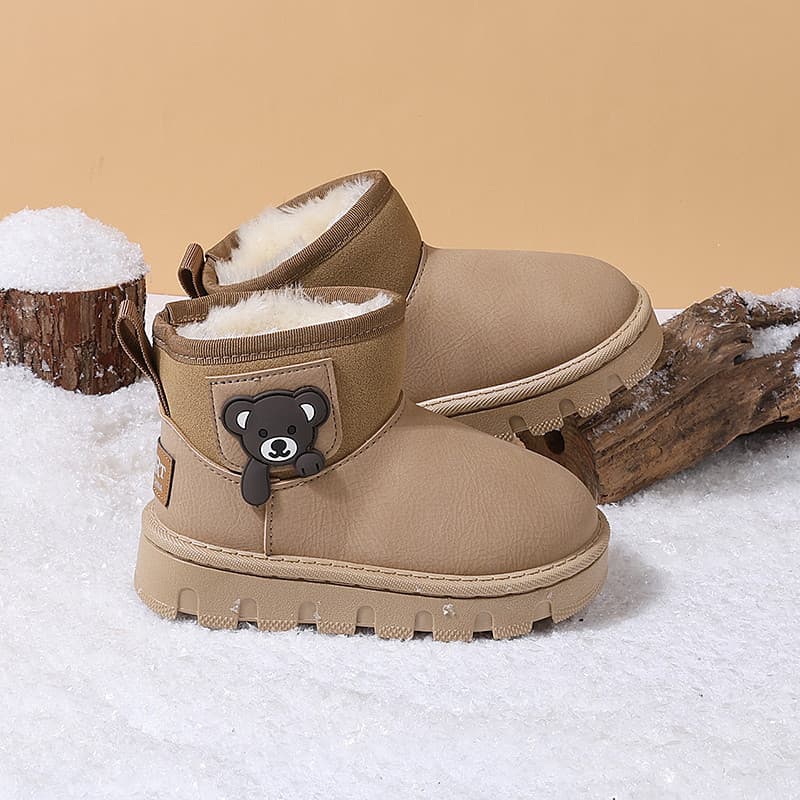 2026 inverno novo estilo estilo dos desenhos animados bonito urso meninos meninas grandes botas de algodão manter quente