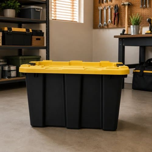 Caixa organizadora, caixa com tampa, organizador 25L 40L 55L, caixa plástica, caixa empilhável, polipropileno