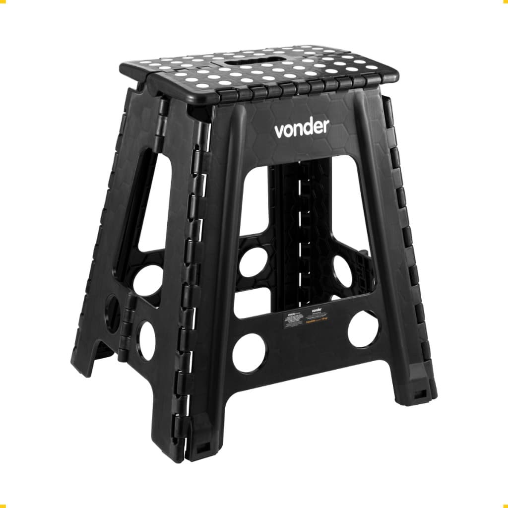 Banqueta Plástica Dobrável Resistente 150kg Assento portátil Banquinho Alto Banco Apoio Doméstico