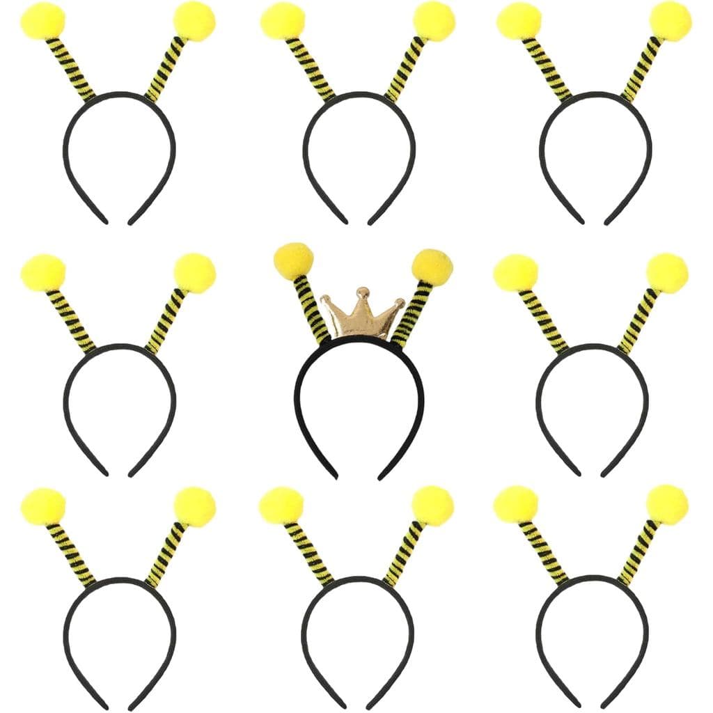 Tiara de abelha YMO, 9 peças de tiara com antenas de abelha, faixas de cabelo, arco de cabelo para mulheres e adolescent