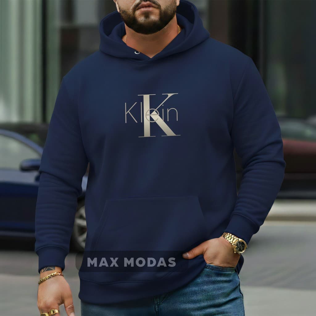 Moletom Plus Size  G1 ao G5 Blusa de Frio Em Algodão Com Capuz Milano