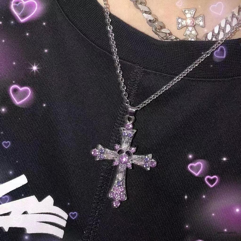 Imp Masculino Feminino Diamante Cor Para Clavícula Corrente Colar Jóias