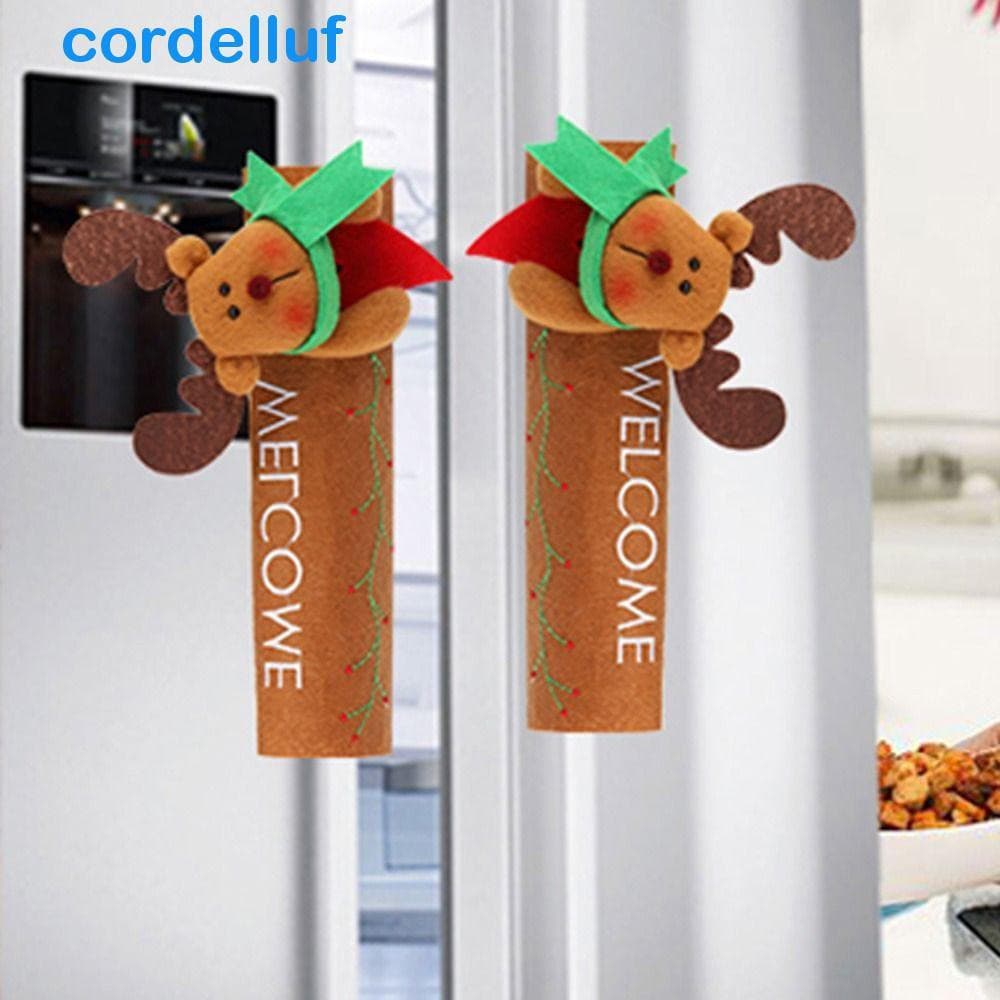 CORDELLUF Maçaneta Da Porta Cobre Ano Novo Ornamentos De Cozinha Protetor Forno Microondas Máquina De Lavar Louça Decora