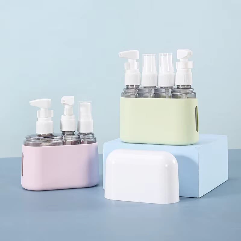 Kit Frascos De Viagem Recarregáveis Para Sabonete E Creme Cozinha Casa