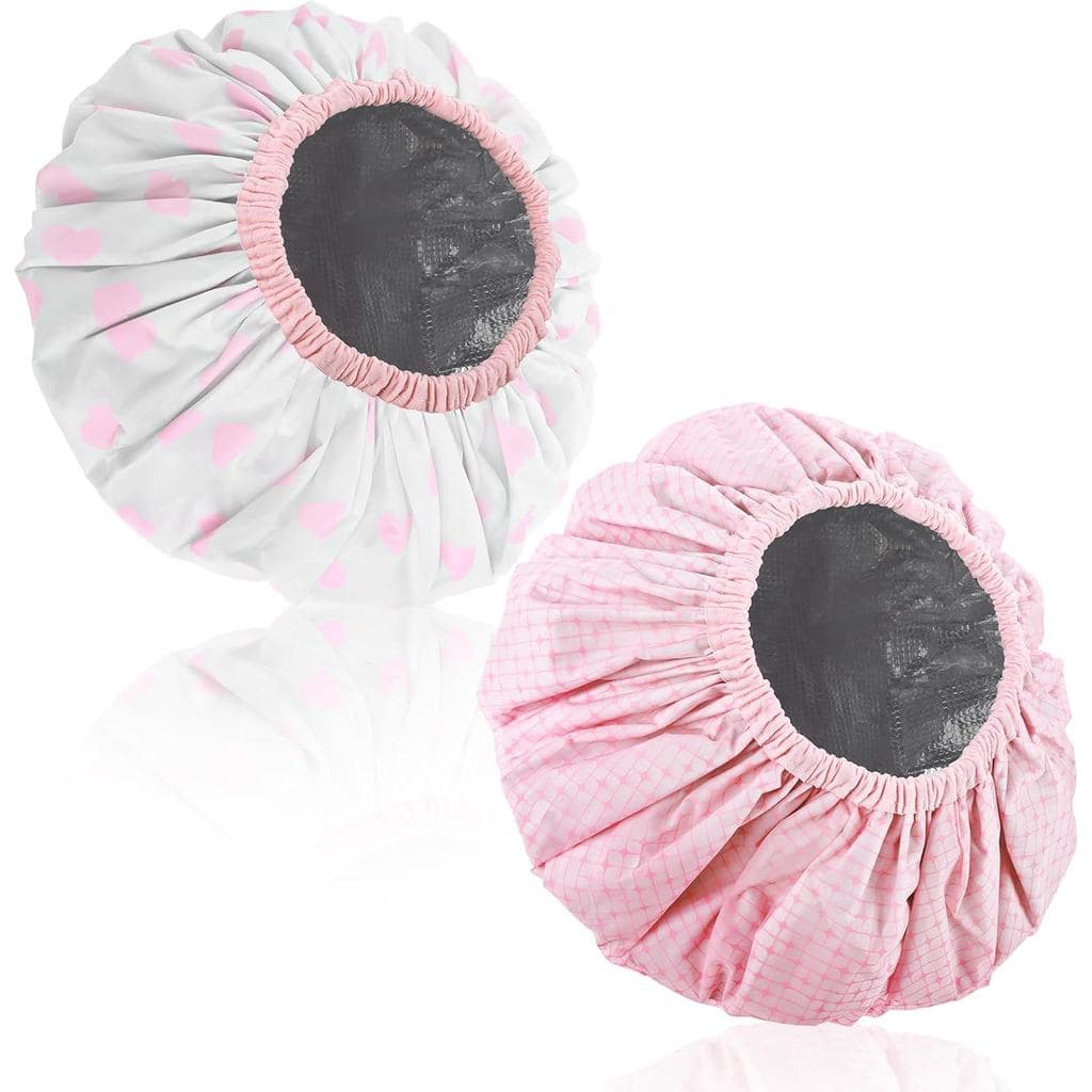 2 Peças de Toucas para Condicionamento Profundo do Cabelo, Touca Impermeável de Dupla Camada para Vaporização Térmica, T