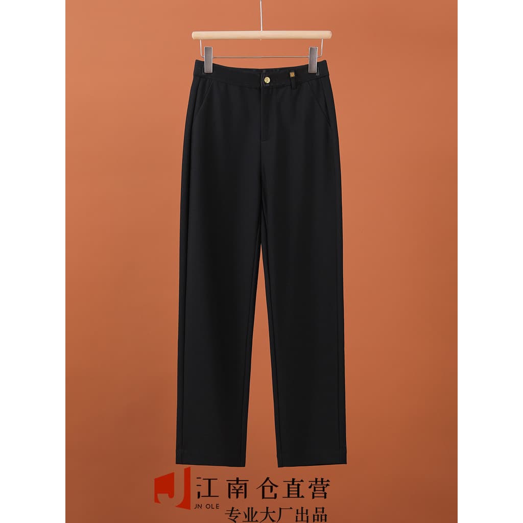 Jiangnancang [Calças G-Goddess de luxo] Especial!G Giant Slimmer Look Pernas Longas Alta Elasticidade Cintura Alta All-M