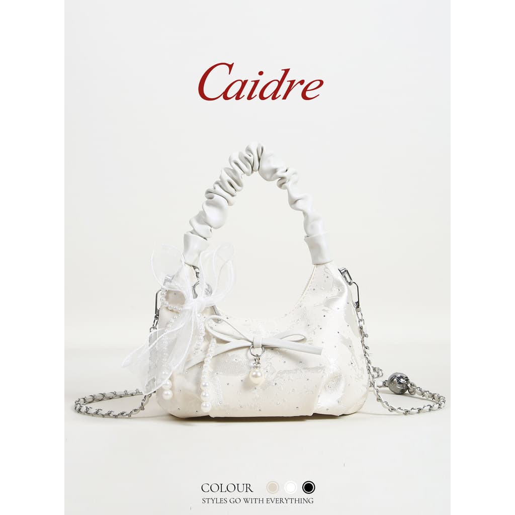 bolsa feminina Bolsa Caidre Meninas Nicho Plissado Nuvem Bolsa Presente de Aniversário Bowknot Bolsa Corrente Ombro Cros