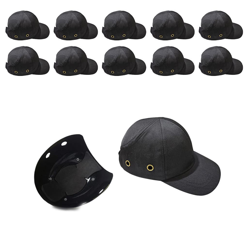 Bone com Capacete EPI Kit 10 Uni Obra Segurança do Trabalho Casquete Protecao Reparo Servico Oficina Resistente