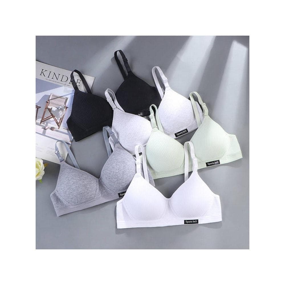 Venda quente versão coreana roupa interior de algodão puro meninas estudantes copo sem fio sutiã roupa interior feminina
