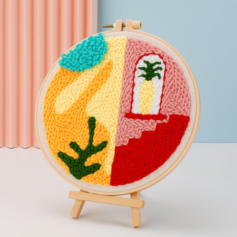 Carimbo bordado artesanal diy pacote de Material decoração criativa presente bordado lã carimbo música enviar Tutorial i
