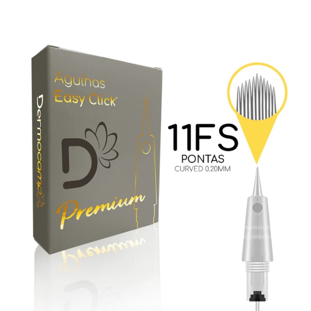 10 Agulhas Easy Click Premium 11M Magnum 0.20mm -Dermocamp