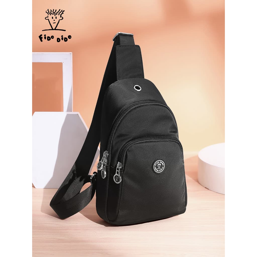 Fidu Didu Bolsa de Peito Feminina Multicamadas Leve Bolsa Mensageiro de Peito de Grande Capacidade Masculino Lazer Viage