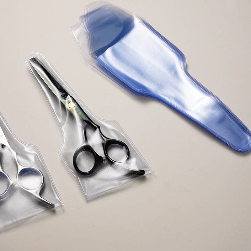 [hundr] 10 Unidades De Mangas Para Tesouras De Cabelo Em PVC E Saco De Paginação Após Afiar Bolsa De Tesoura Descartável