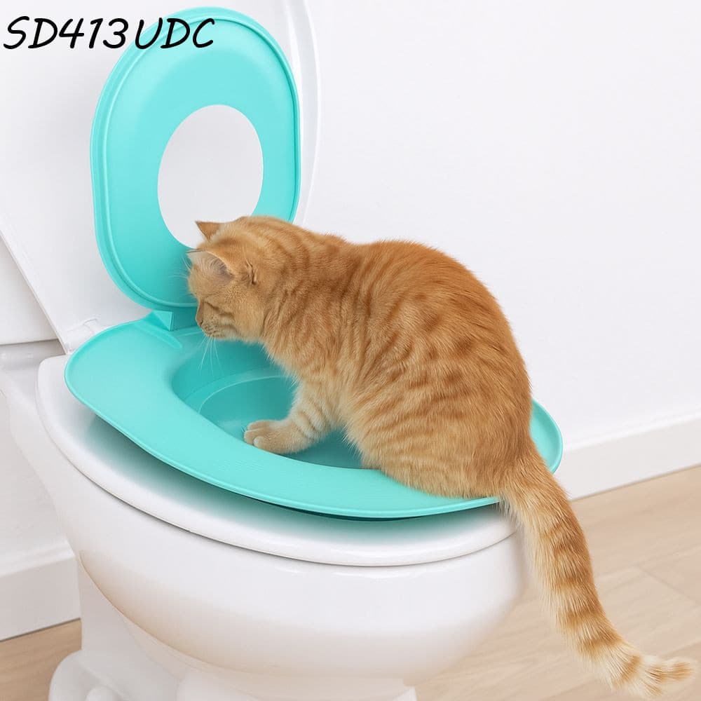 Caixa De Areia Para Gatos SUNDANCE , Treinador De Banheiro Removível De Plástico , Reutilizável Com Ventosa Higiene Anim