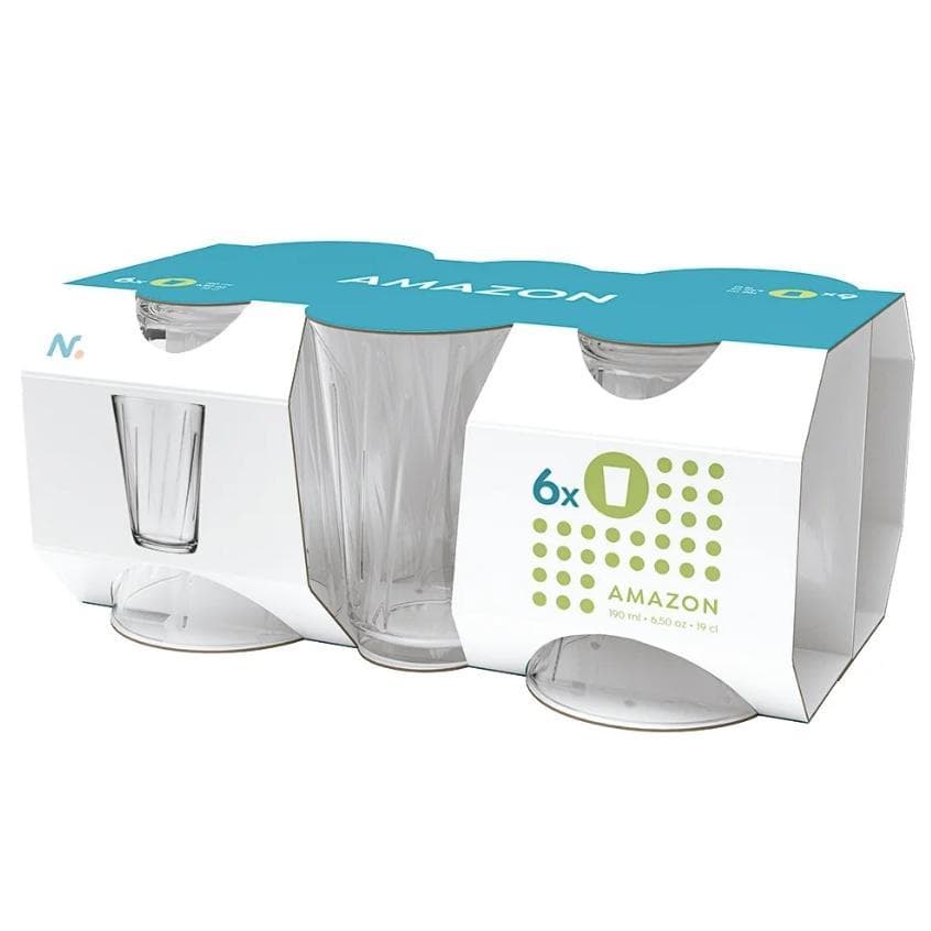 Conjunto De Copos Pop Tucumã 190ml C/ 6 Peças Nadir Cor Transparente