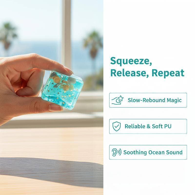 [LANXI] Brinquedo De Estresse De Recuperação Lenta Kawaii Ocean Ice Cube Para Crianças E Adultos