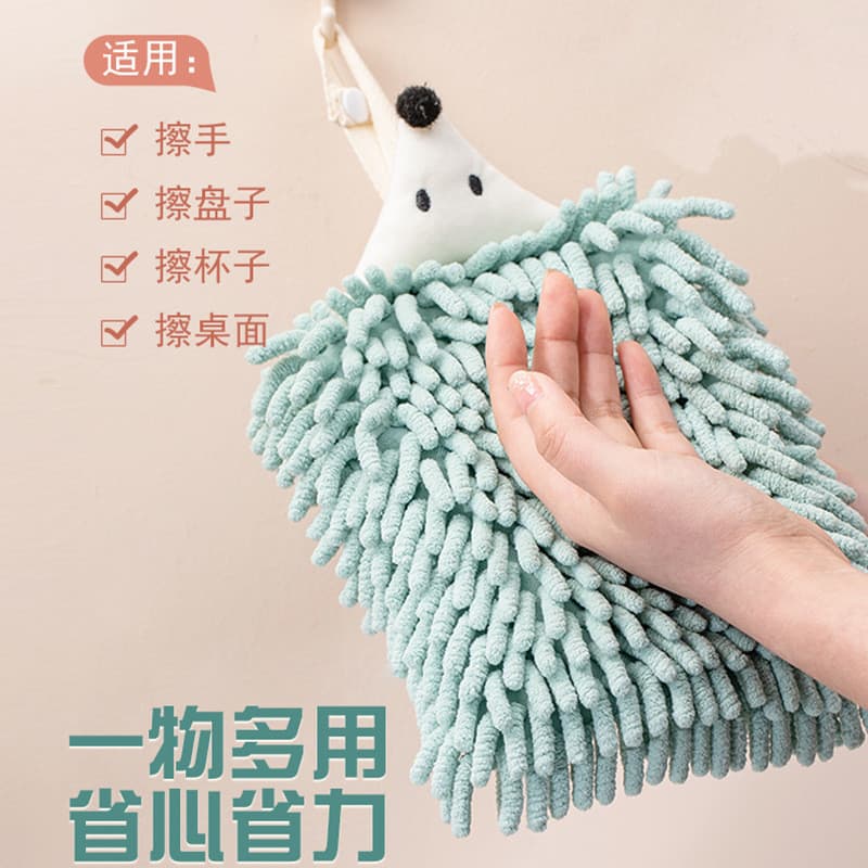 Toalha de mão de Chenille pendurada cozinha toalha de mão de secagem rápida Super absorvente espessada toalha de mão fof