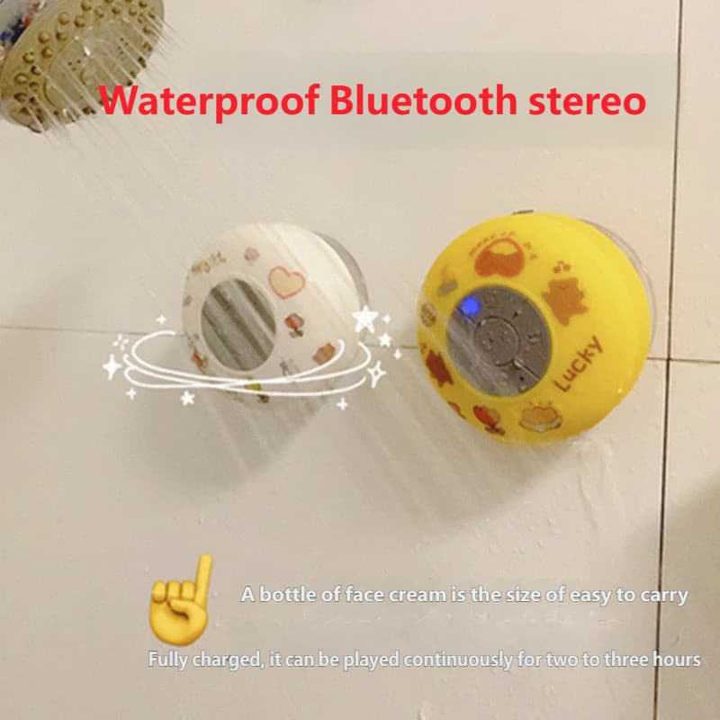Banheiro à prova dwaterproof água Bluetooth áudio Mini pequeno alto-falante bonito ventosa portátil sem fio do telefone