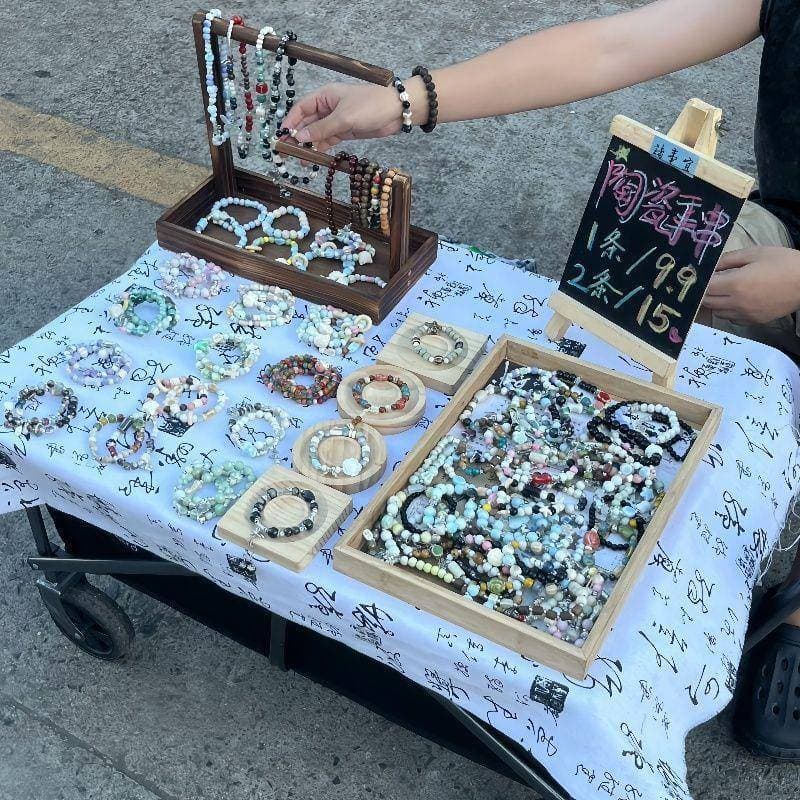Toalha de mesa de caligrafia pulseira tenda toalha de mesa Zen estilo chinês tenda Anti-poeira pano tenda comercial mesa