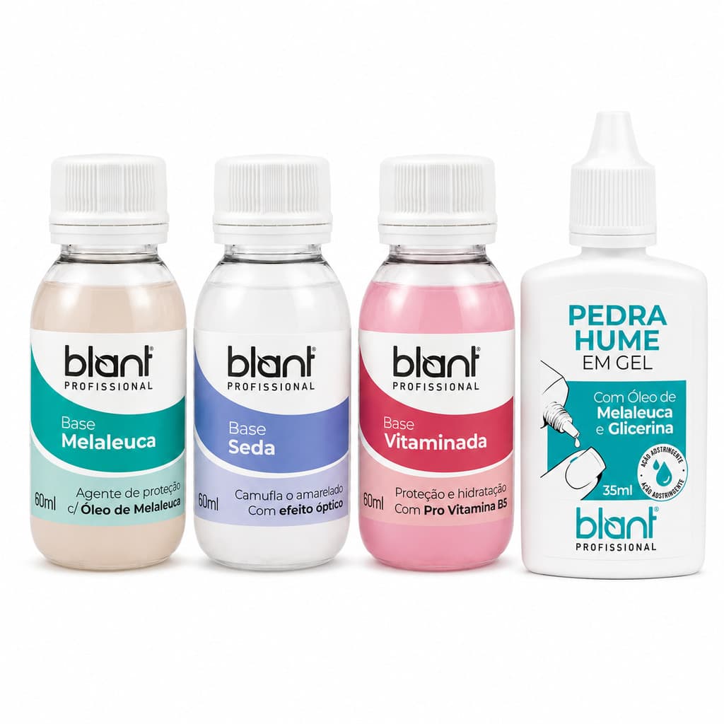 Kit Blant Profissional 3 Bases 60ml + Pedra Hume em Gel